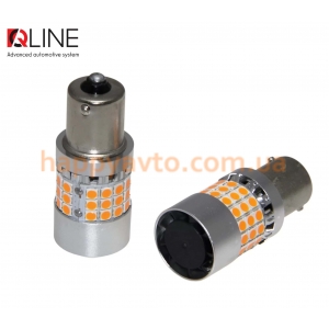 Светодиод в поворотник LED Qline 1156 (P21W) Amber CANBUS BA15S (2шт)